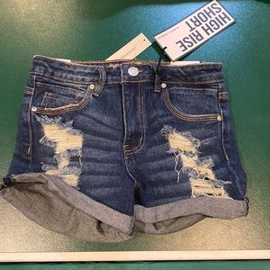 Almost Famous Jean shorts high waist size 3 NEW WITH TAGS NEVER WORN